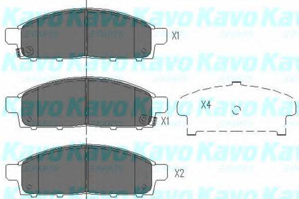 KAVO PARTS KBP5520 Комплект тормозных колодок, дисковый тормоз