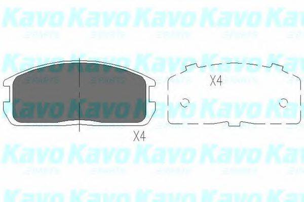 Комплект тормозных колодок, дисковый тормоз KAVO PARTS KBP-5524