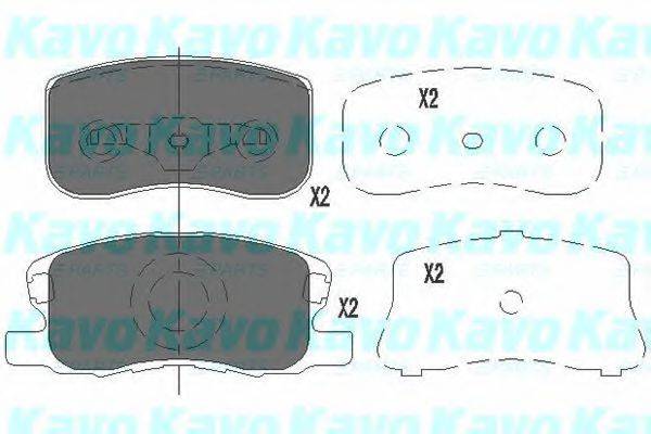 Комплект тормозных колодок, дисковый тормоз KAVO PARTS KBP-5534