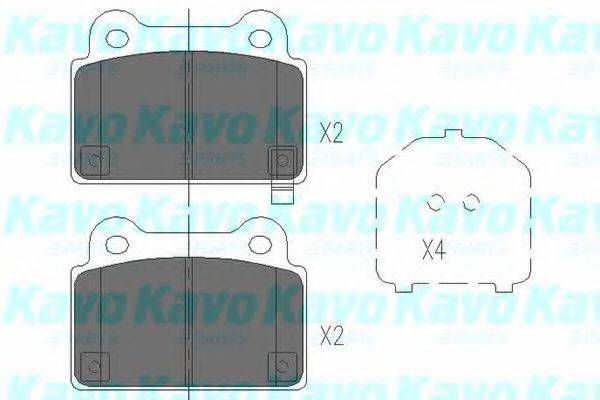 KAVO PARTS KBP5542 Комплект тормозных колодок, дисковый тормоз