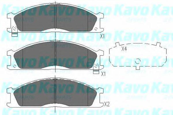 KAVO PARTS KBP6503 Комплект тормозных колодок, дисковый тормоз