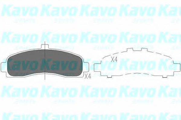 KAVO PARTS KBP6505 Комплект тормозных колодок, дисковый тормоз