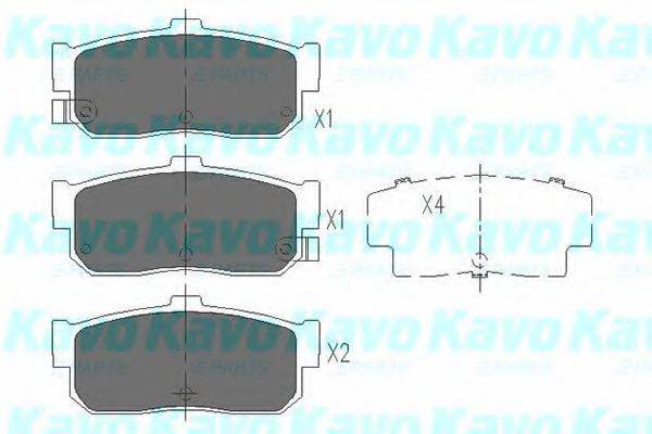 KAVO PARTS KBP6513 Комплект тормозных колодок, дисковый тормоз