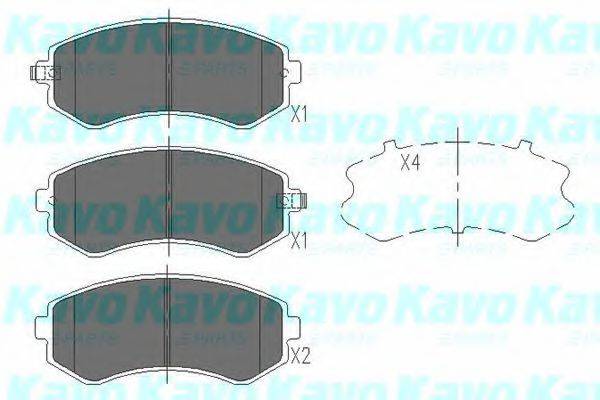 KAVO PARTS KBP6514 Комплект тормозных колодок, дисковый тормоз