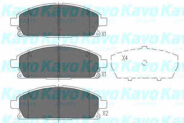 KAVO PARTS KBP6515 Комплект тормозных колодок, дисковый тормоз