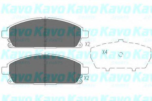 Комплект тормозных колодок, дисковый тормоз KAVO PARTS KBP-6516