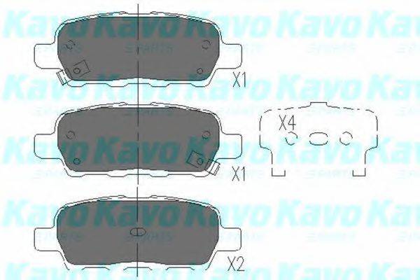 KAVO PARTS KBP6517 Комплект тормозных колодок, дисковый тормоз