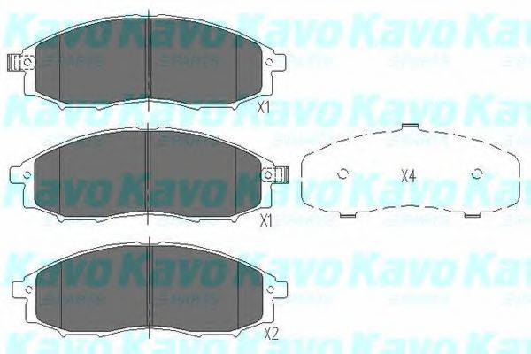 KAVO PARTS KBP6518 Комплект тормозных колодок, дисковый тормоз
