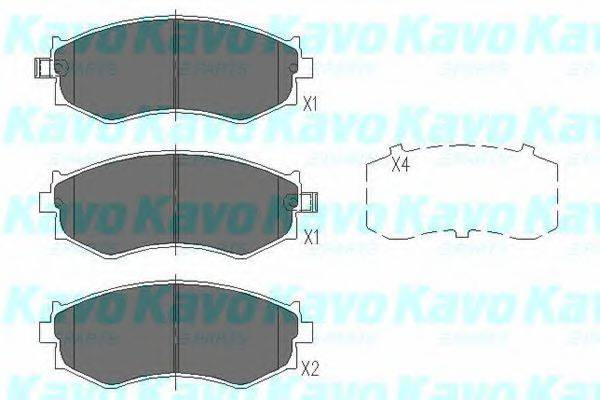 KAVO PARTS KBP6527 Комплект тормозных колодок, дисковый тормоз