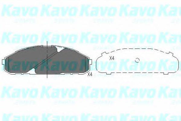 KAVO PARTS KBP6538 Комплект тормозных колодок, дисковый тормоз