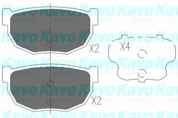 Комплект тормозных колодок, дисковый тормоз KAVO PARTS KBP-6541