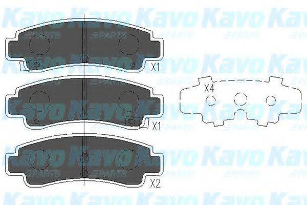 KAVO PARTS KBP6543 Комплект тормозных колодок, дисковый тормоз