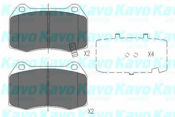 KAVO PARTS KBP6561 Комплект тормозных колодок, дисковый тормоз