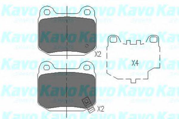 KAVO PARTS KBP6562 Комплект тормозных колодок, дисковый тормоз
