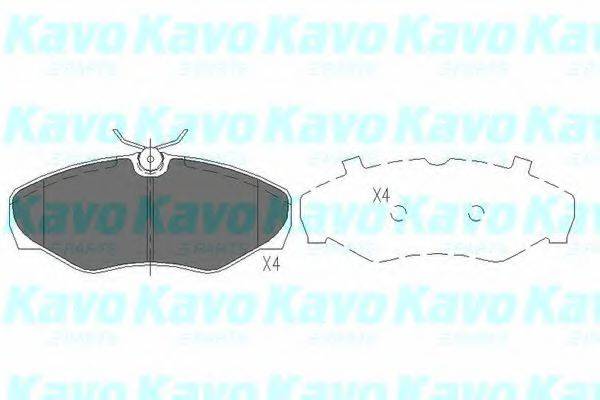 KAVO PARTS KBP6566 Комплект тормозных колодок, дисковый тормоз