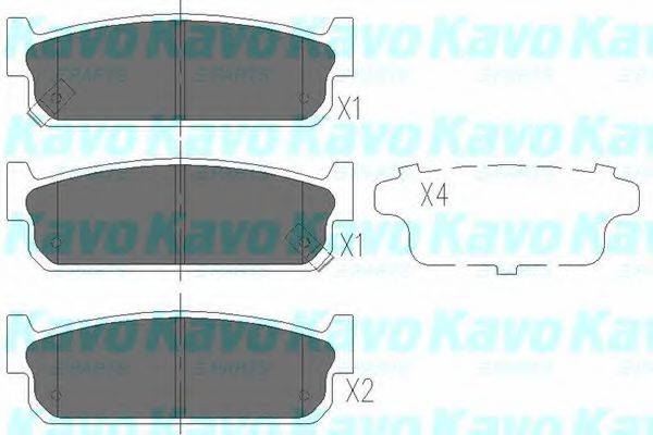 Комплект тормозных колодок, дисковый тормоз KAVO PARTS KBP-6572