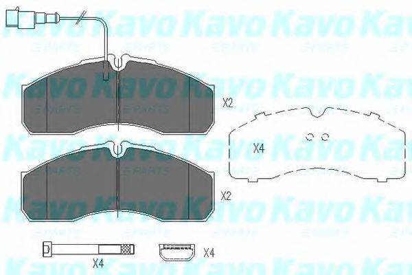 KAVO PARTS KBP6591 Комплект тормозных колодок, дисковый тормоз