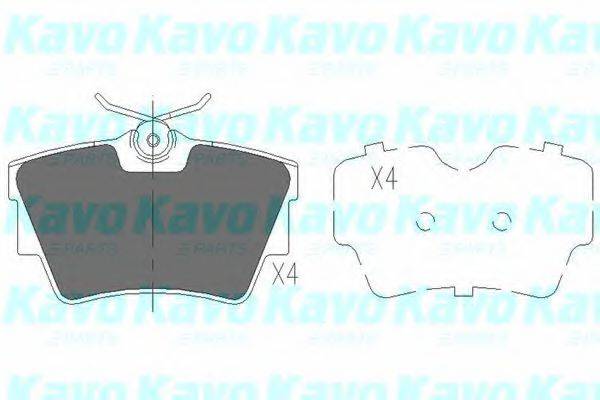 Комплект тормозных колодок, дисковый тормоз KAVO PARTS KBP-6593