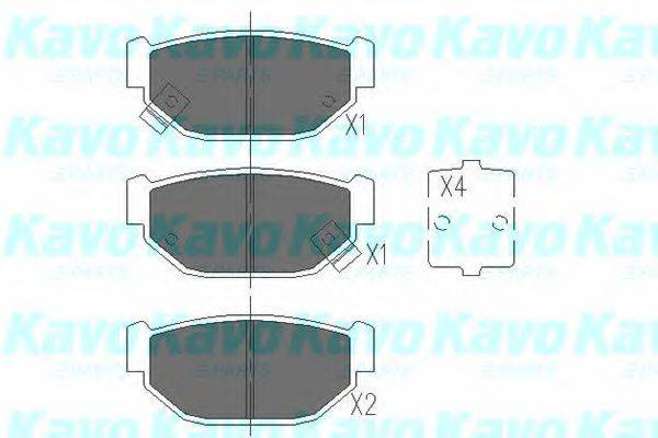 Комплект тормозных колодок, дисковый тормоз KAVO PARTS KBP-8007