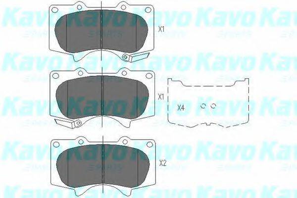 KAVO PARTS KBP9020 Комплект тормозных колодок, дисковый тормоз
