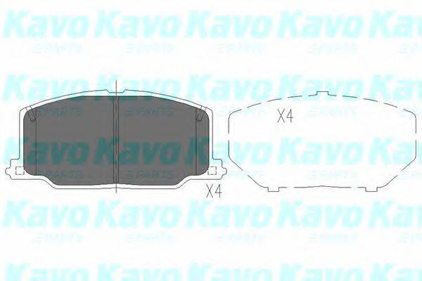 KAVO PARTS KBP9036 Комплект тормозных колодок, дисковый тормоз