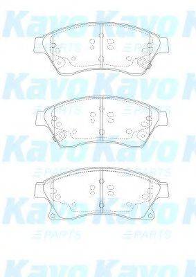 Комплект тормозных колодок, дисковый тормоз KAVO PARTS BP-1017