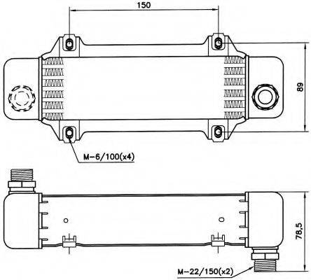 масляный радиатор, двигательное масло NRF 31006