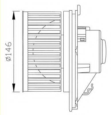 Вентилятор, охлаждение двигателя NRF 38341