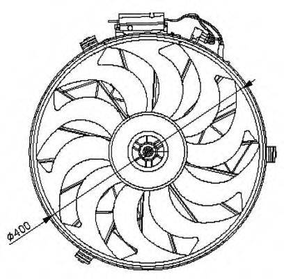 Вентилятор, охлаждение двигателя NRF 47028