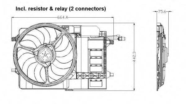 NRF 47302 Вентилятор, охлаждение двигателя