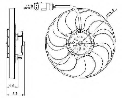 NRF 47381 Вентилятор, охлаждение двигателя