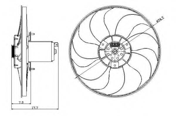 NRF 47404 Вентилятор, охлаждение двигателя