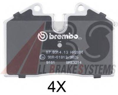 Комплект тормозных колодок, дисковый тормоз A.B.S. 36662S