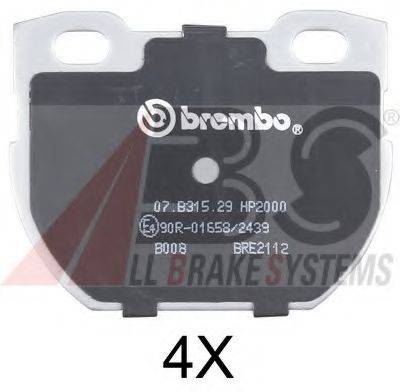 Комплект тормозных колодок, дисковый тормоз A.B.S. 36939S