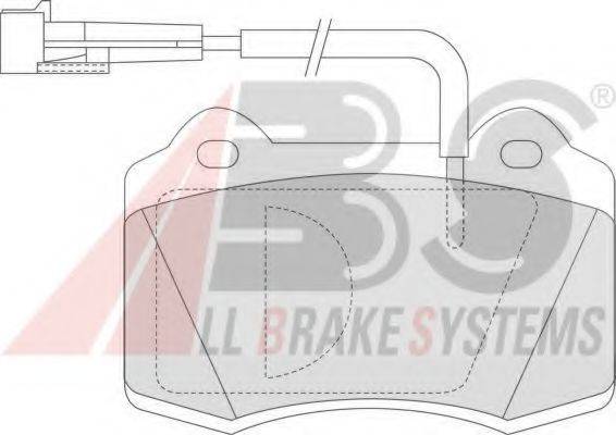 Комплект тормозных колодок, дисковый тормоз A.B.S. 36946