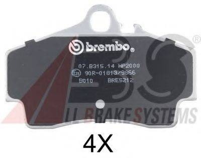 A.B.S. 37102S Комплект тормозных колодок, дисковый тормоз