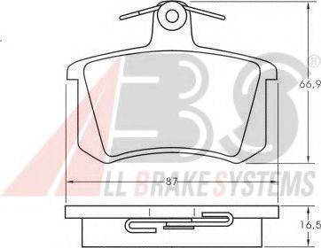 A.B.S. P85013 Комплект тормозных колодок, дисковый тормоз