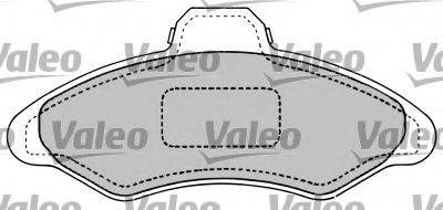 Комплект тормозных колодок, дисковый тормоз VALEO 597103