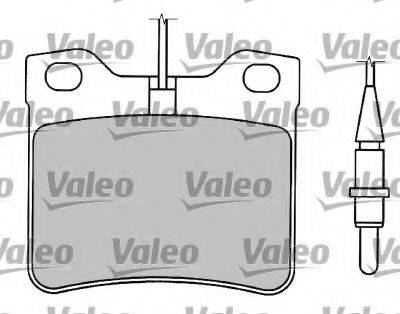 Комплект тормозных колодок, дисковый тормоз VALEO 597243