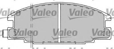 Комплект тормозных колодок, дисковый тормоз VALEO 597093