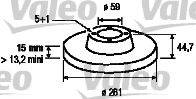 Тормозной диск VALEO 186605