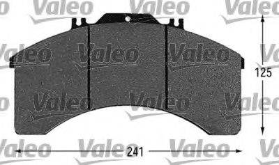 Комплект тормозных колодок, дисковый тормоз VALEO 541658