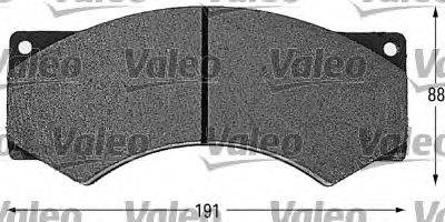 Комплект тормозных колодок, дисковый тормоз VALEO 541643