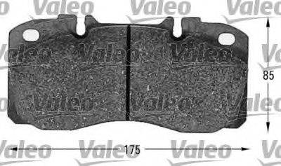 Комплект тормозных колодок, дисковый тормоз VALEO 541654