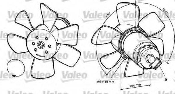 Вентилятор, охлаждение двигателя VALEO 696031