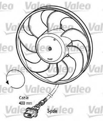 Вентилятор, охлаждение двигателя VALEO 696033