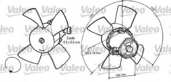 Вентилятор, охлаждение двигателя VALEO 696035