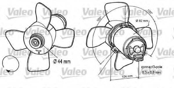 Вентилятор, охлаждение двигателя VALEO 696047