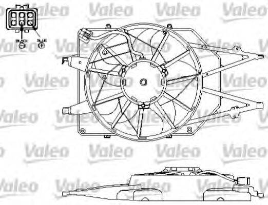 VALEO 696151 Электродвигатель, вентилятор радиатора