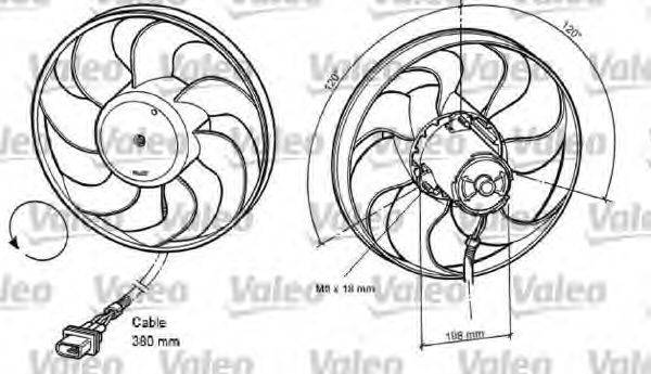 Вентилятор, охлаждение двигателя VALEO 698372